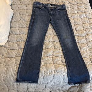Express Dark Blue Straight Leg Jeans
